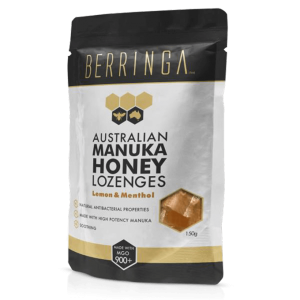 Pack of Australian Manuka Honey Lozenges, Lemon & Menthol MGO 900+
