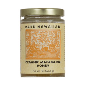 jar of organic macadamia honey