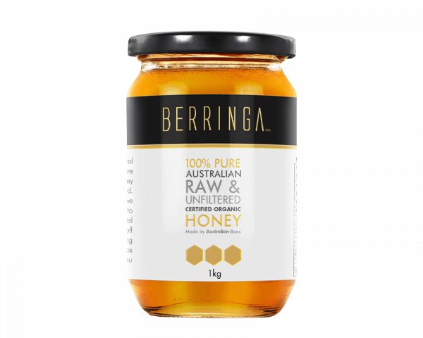 pure australian raw and unflitered certified organic honey